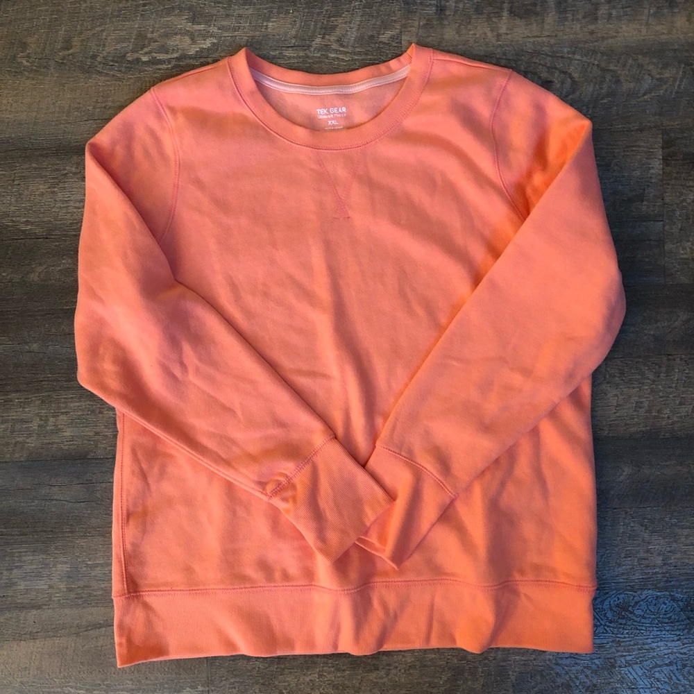 Tek Gear Neon Pink/Orange Crewneck Sweatshirt